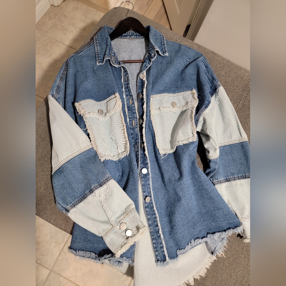 NEW Denim Patchwork Jacket